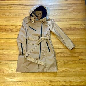 Avec Les Filles - Hooded, Belted Rain Coat